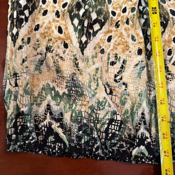 Anthropologie Fig & Flower Women's Animal Print Blouse Boho Peasant Medium - Picture 10 of 14